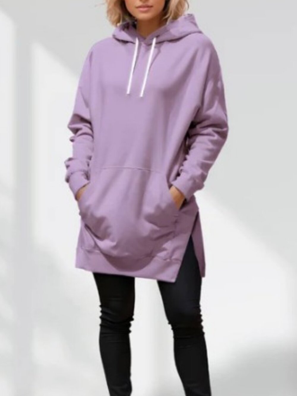 The Warmy Oversized Comfy Fleece Hoodie Sweatshirt Beautiful Purple  sz XL NEW